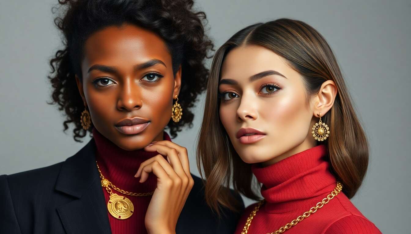 Quelles couleurs de vêtements associer avec des bijoux en or ?