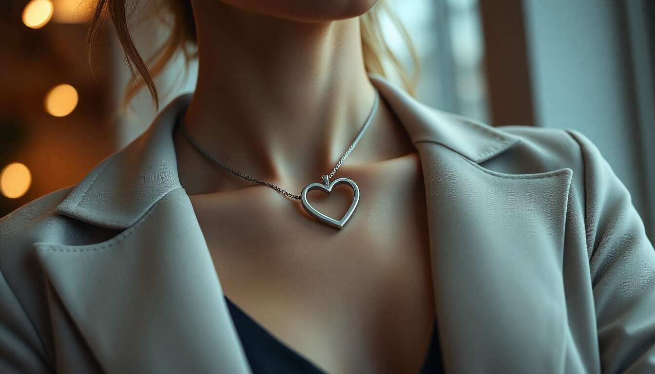 Avis sur le collier pendentif cœur Harlow en acier inoxydable de Fossil