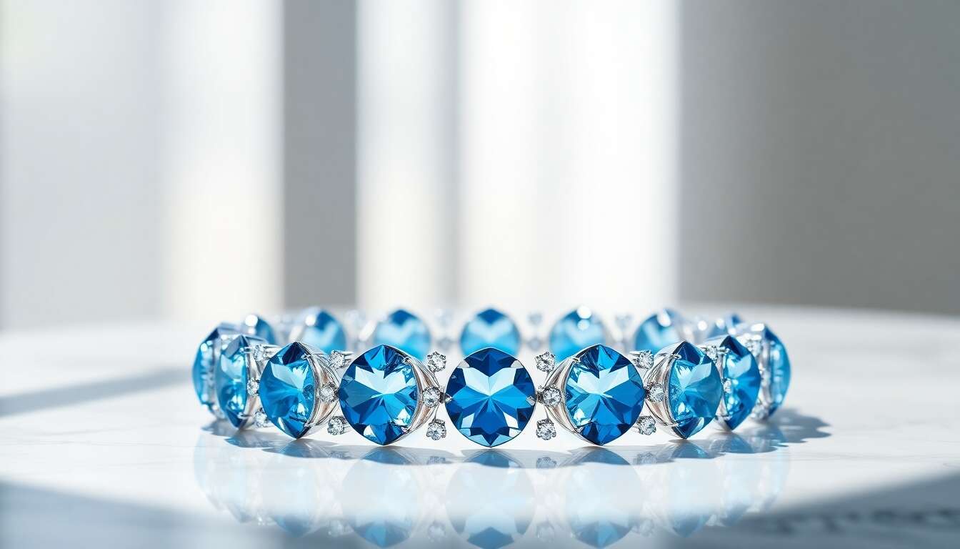 Avis sur le bracelet Swarovski Millenia : élégance en dégradé de bleu