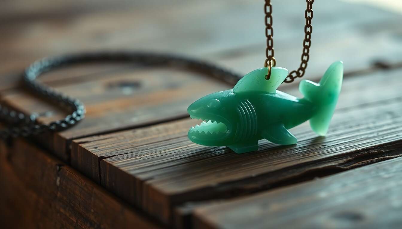 Avis collier pendentif requin jade 81stgeneration