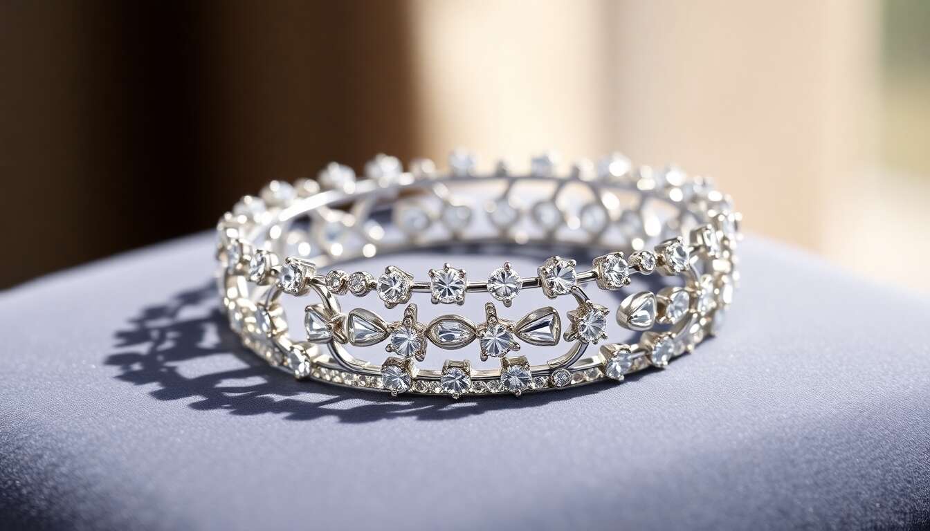 Avis sur le bracelet-jonc Swarovski Idyllia : élégance en or blanc