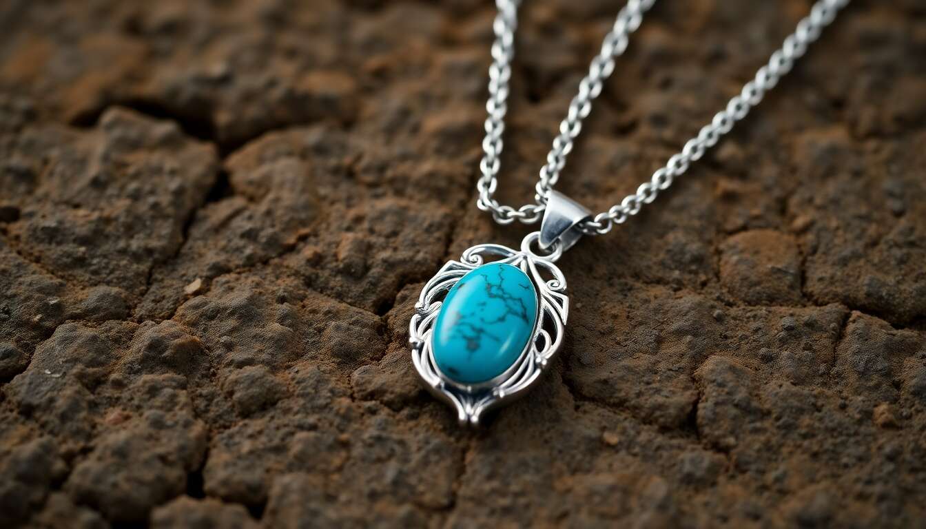 Avis sur le collier argent 925 sterling turquoise MCO-006-15