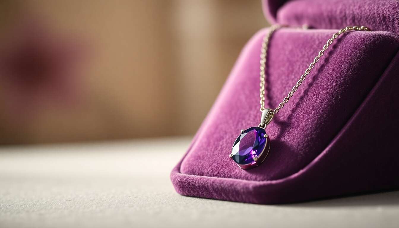 Avis sur le collier Miore pendentif améthyste et chaîne or blanc
