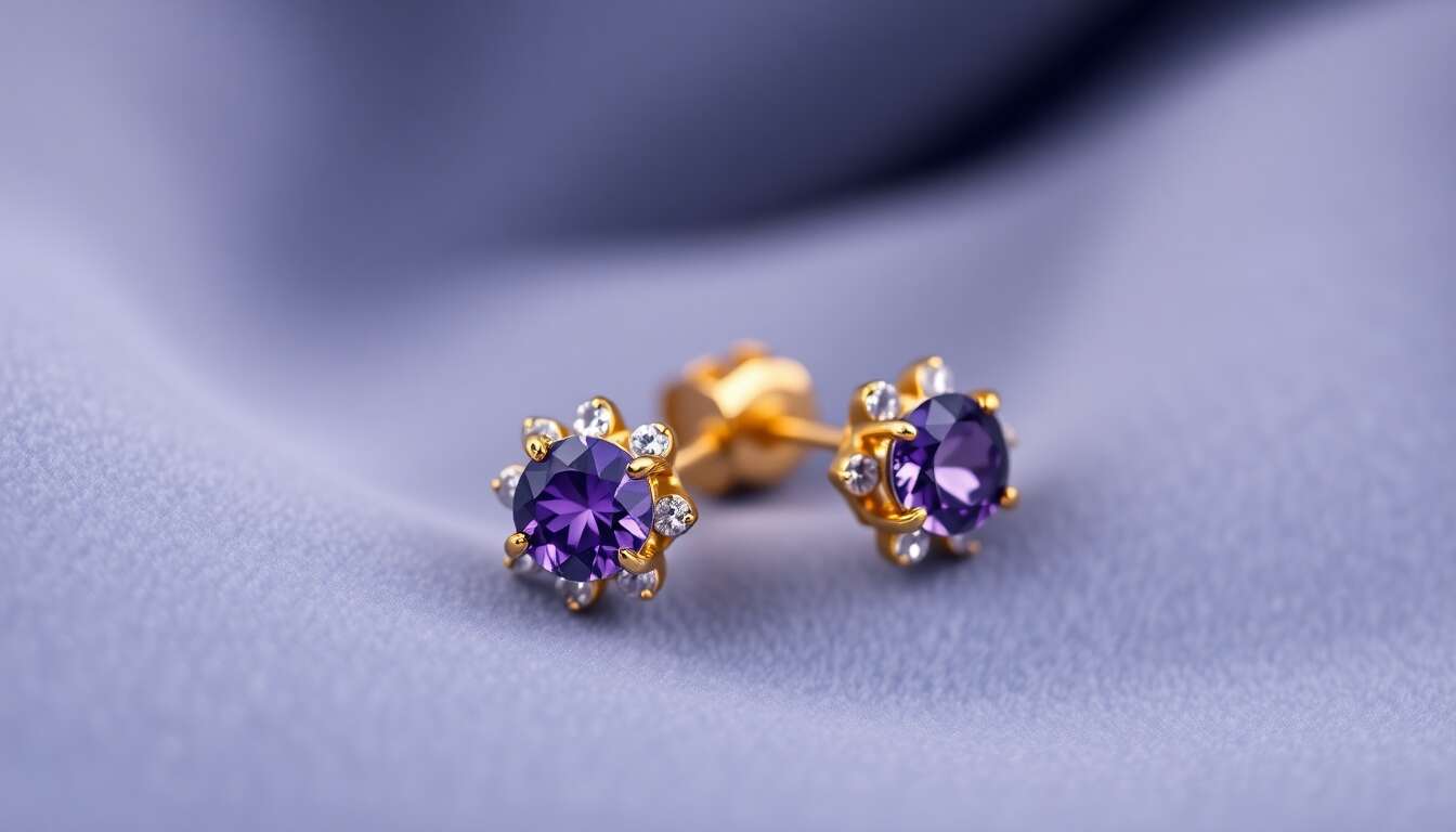 Avis : boucles d'oreilles Miore en or et améthyste