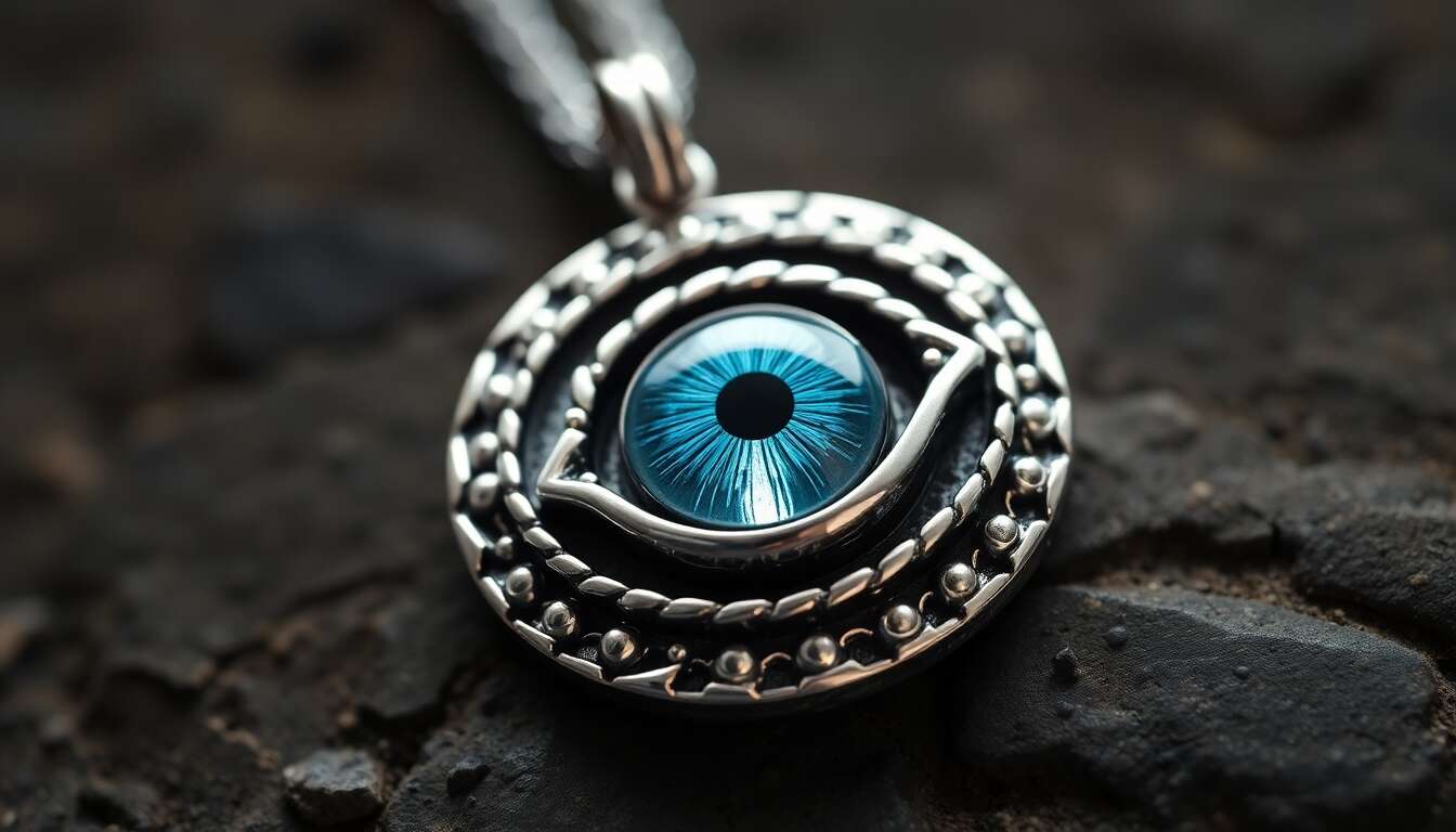 Avis sur le collier mauvais œil TUGHRA en argent sterling