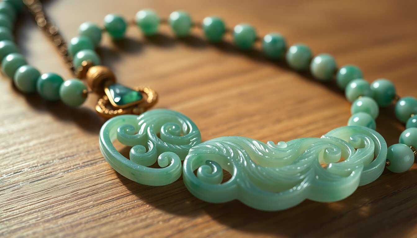Avis sur le collier Liangliang988 : beauté sculptée en jade