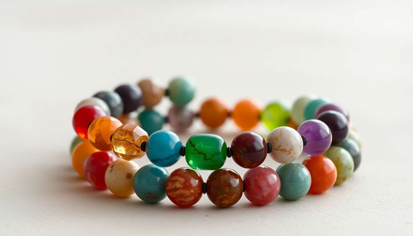 Avis : perles chakra en pierres gemmes naturelles GF35-8