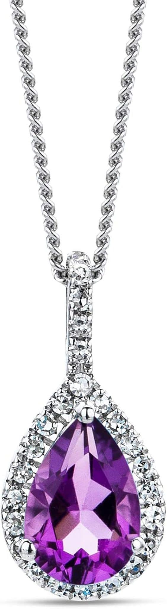 Avis sur le collier Miore en or blanc et améthyste