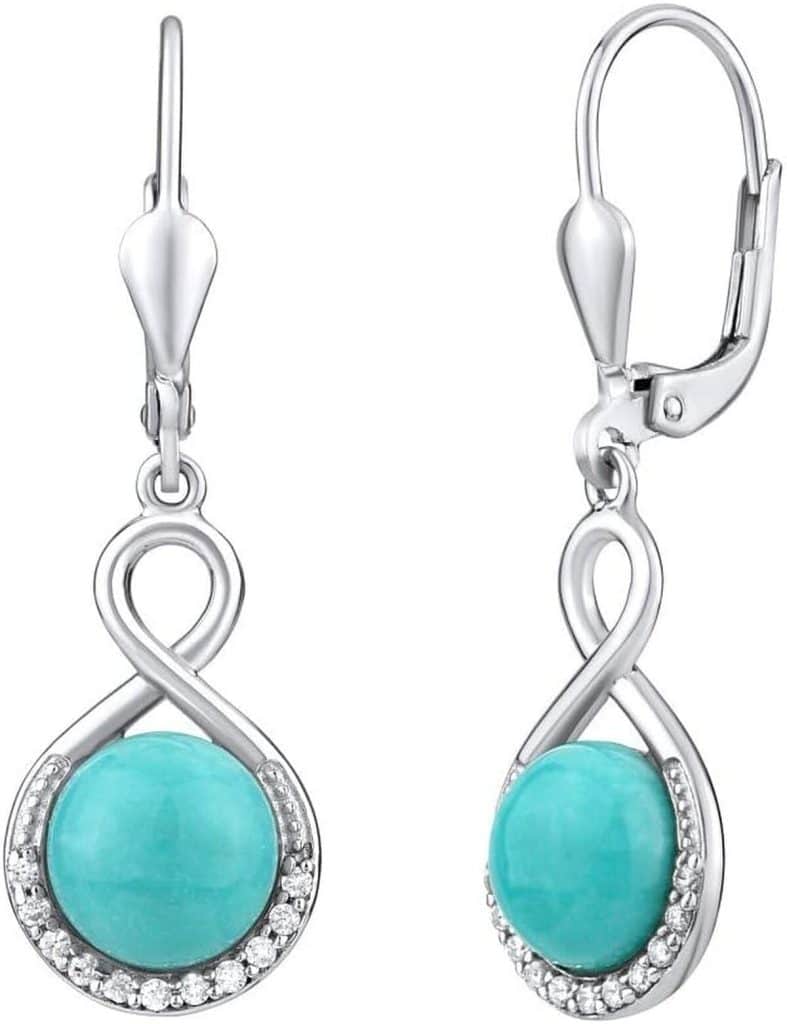 Avis sur les boucles d'oreilles Silvego JST14710LR en argent et turquoise
