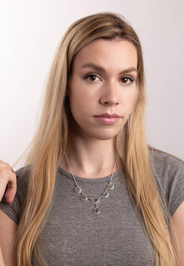 Collier argent 925 sterling pendentif chaîne véritable argent femme