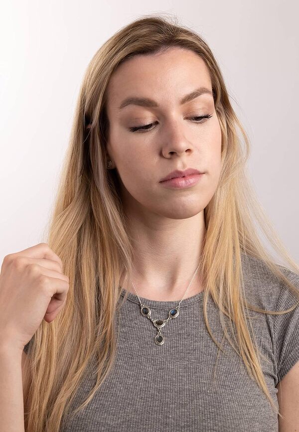 Collier argent 925 sterling pendentif chaîne véritable argent femme