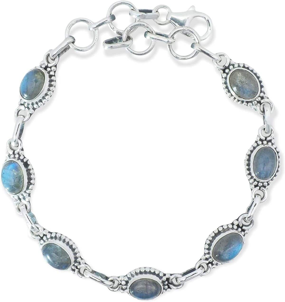 Avis bracelet labradorite bleu en argent 925 sterling MAB-016-05