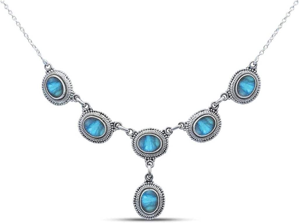 Avis sur le collier labradorite bleu MCO-008-05