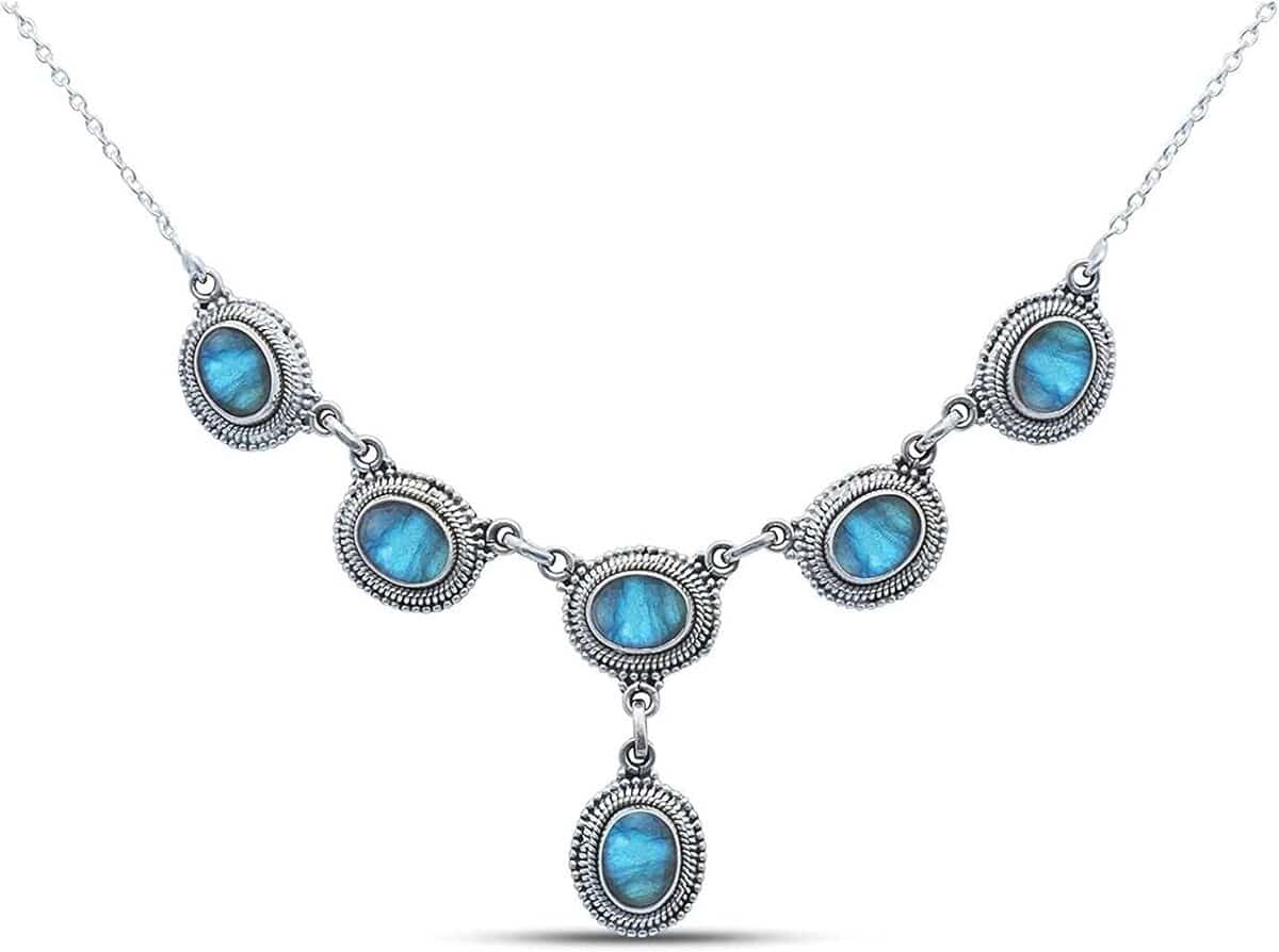Avis sur le collier labradorite bleu MCO-008-05