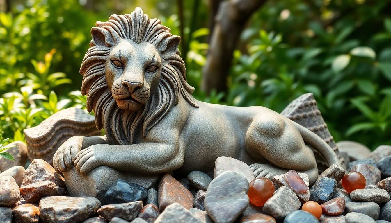 Pierres du Lion : découvrez leurs significations et bienfaits