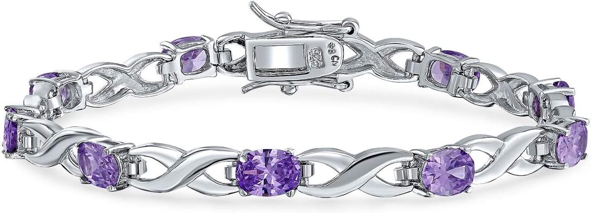 Avis sur le bracelet infini améthyste Simulée en argent .925