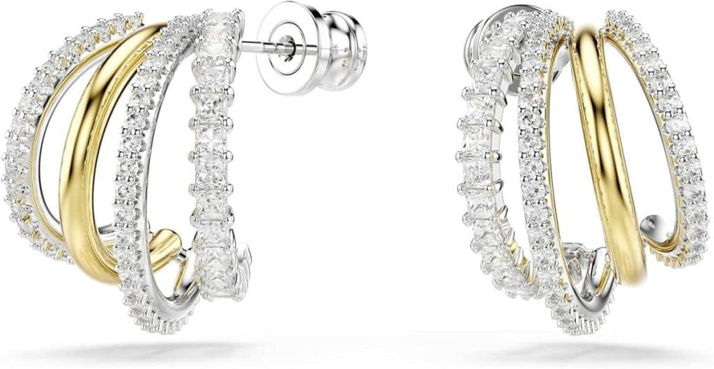 Avis sur les anneaux d'oreilles Swarovski Hyperbola mini blancs