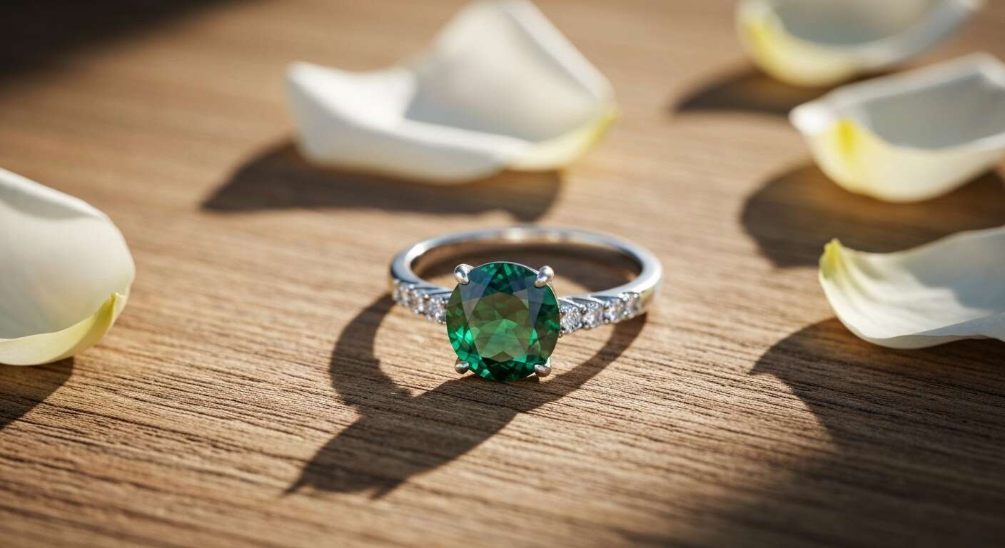 Bague de fiançailles en émeraude : élégance et symbolisme