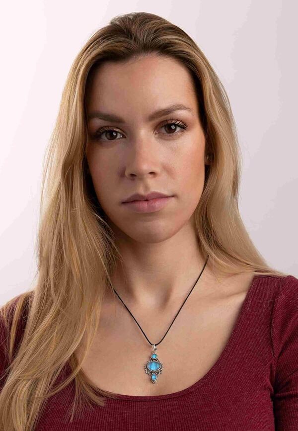 mantraroma Collier pendentif en argent 925 BURUNG avec pierre précieuse