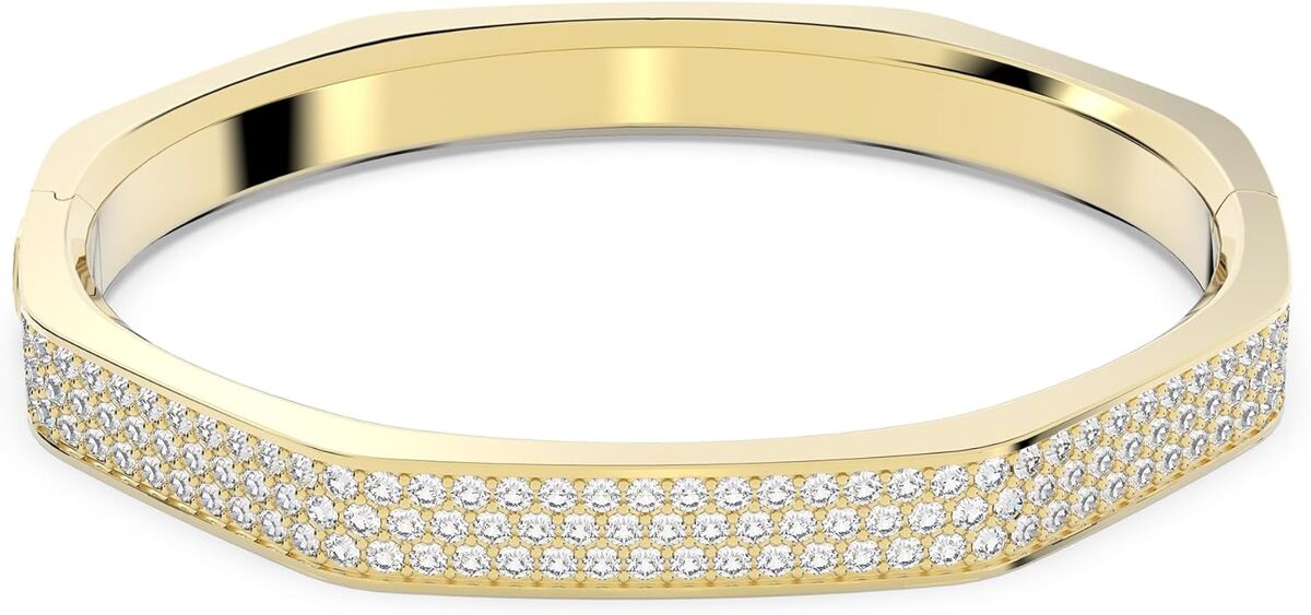 Avis sur le bracelet Dextera de Swarovski : charme octogonal plaqué or