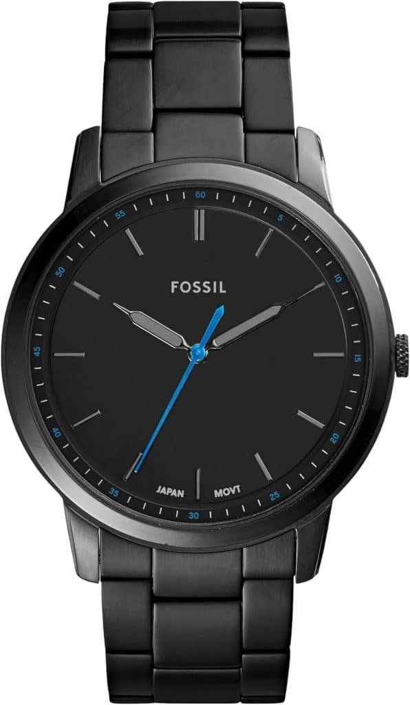 Test : montre Fossil Minimalist pour homme, quartz noir