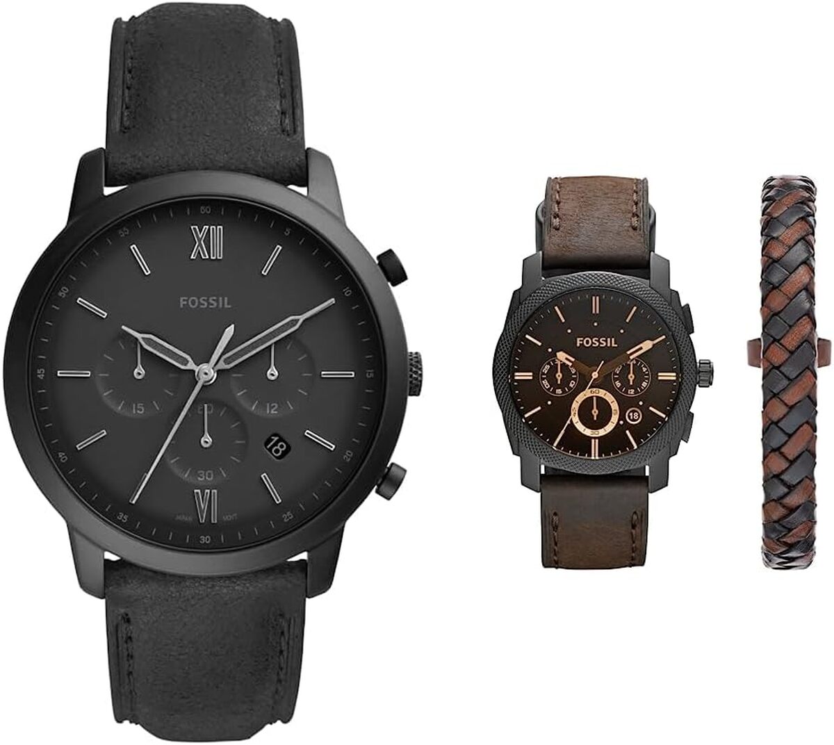 Test : montres Fossil Neutra Chrono et Machine, chrono quartz, boîtier acier 42 mm