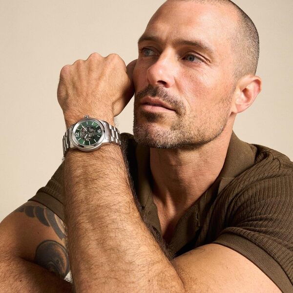 Fossil Montre Heritage pour Homme, Mouvement Automatique avec Bracelet en Acier Inoxydable ou en Cuir