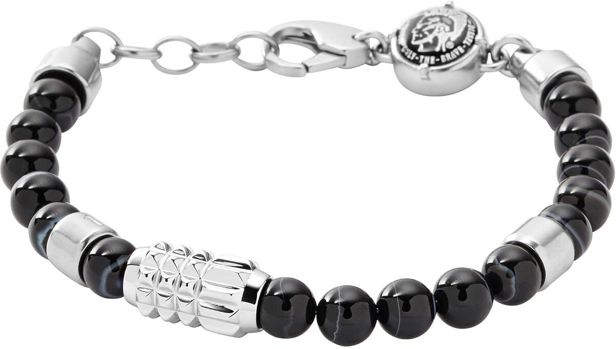 Avis sur le bracelet Diesel Homme en perles semi-précieuses