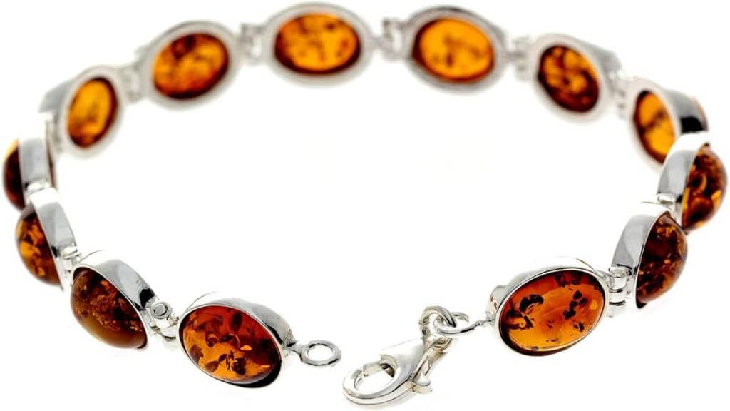 Avis sur le bracelet GL549 en argent et ambre de la Baltique 19 cm