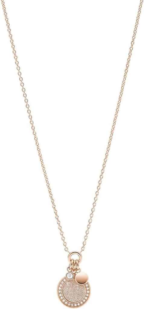Avis sur le collier Fossil JF03265791 en acier inoxydable or rose