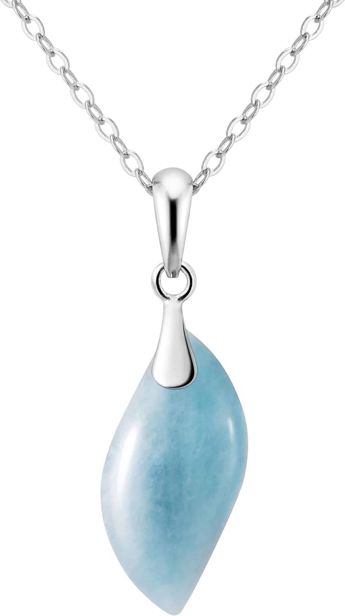 Avis sur le collier Franki Baker en argent sterling 925 avec aigue-marine
