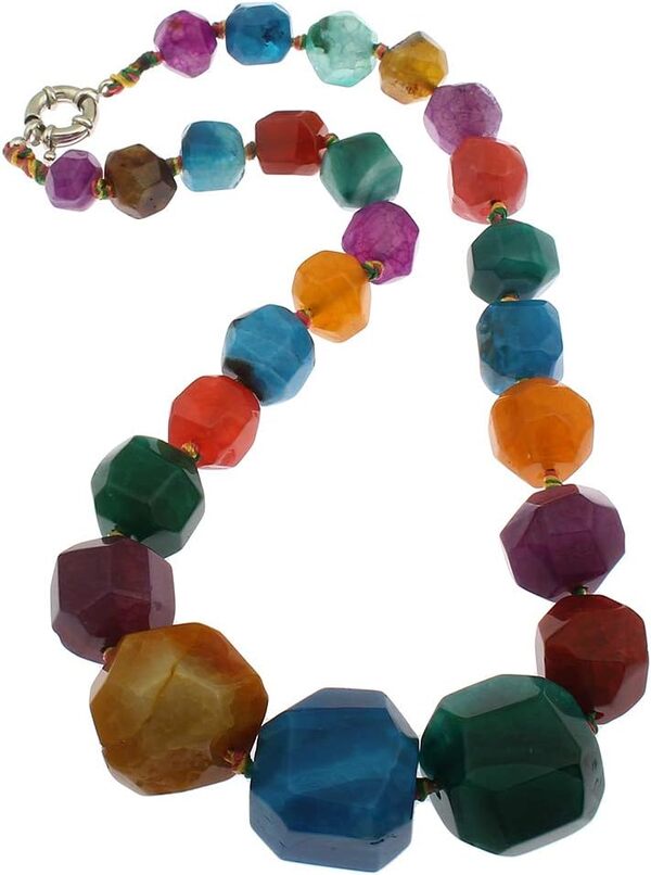 Treasure Bay Superbe collier épais en agate pour femmes et femmes