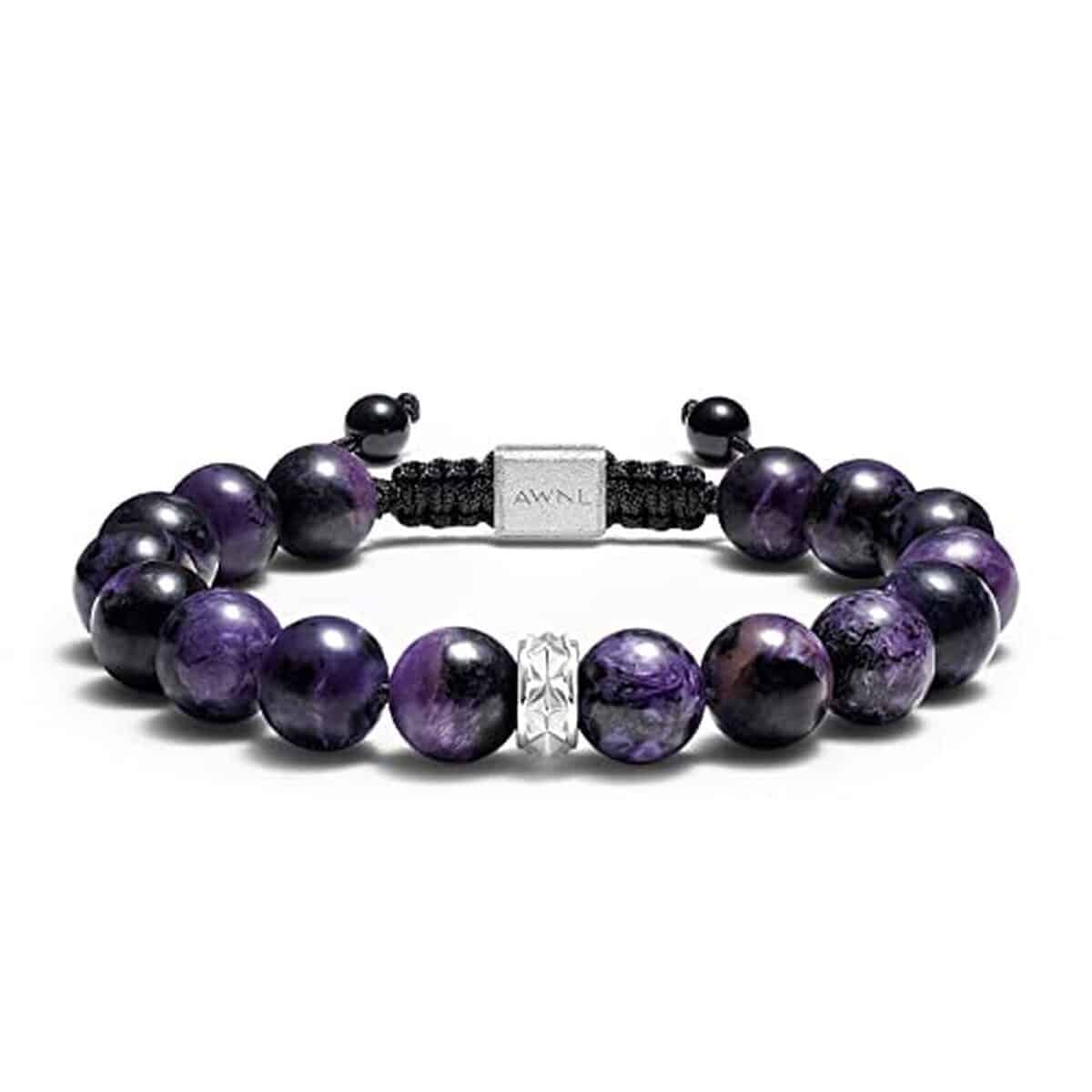 Avis sur le bracelet AWNL perles charoite œil de faucon argent sterling