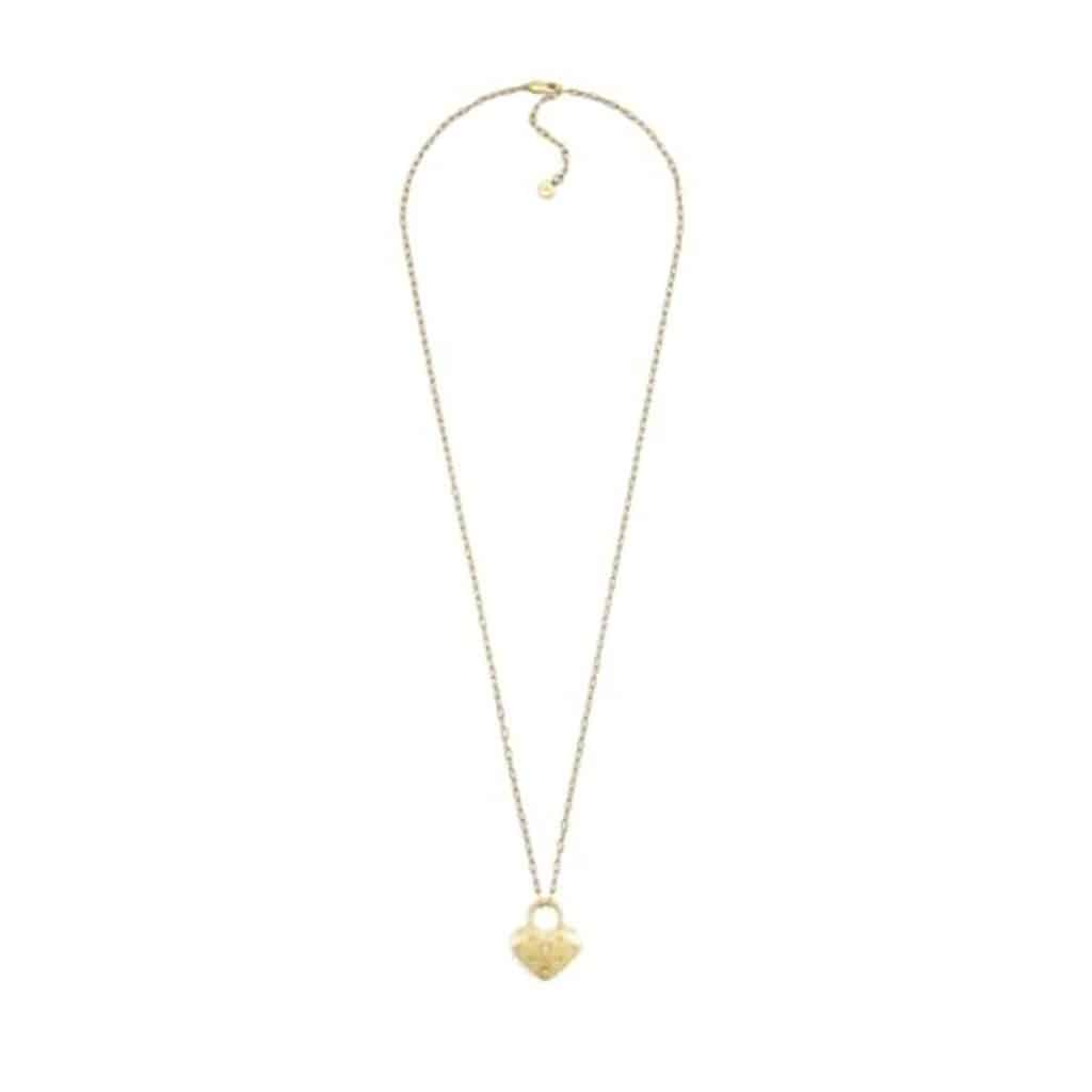 Avis sur le collier Fossil en acier inoxydable avec pendentif cœur