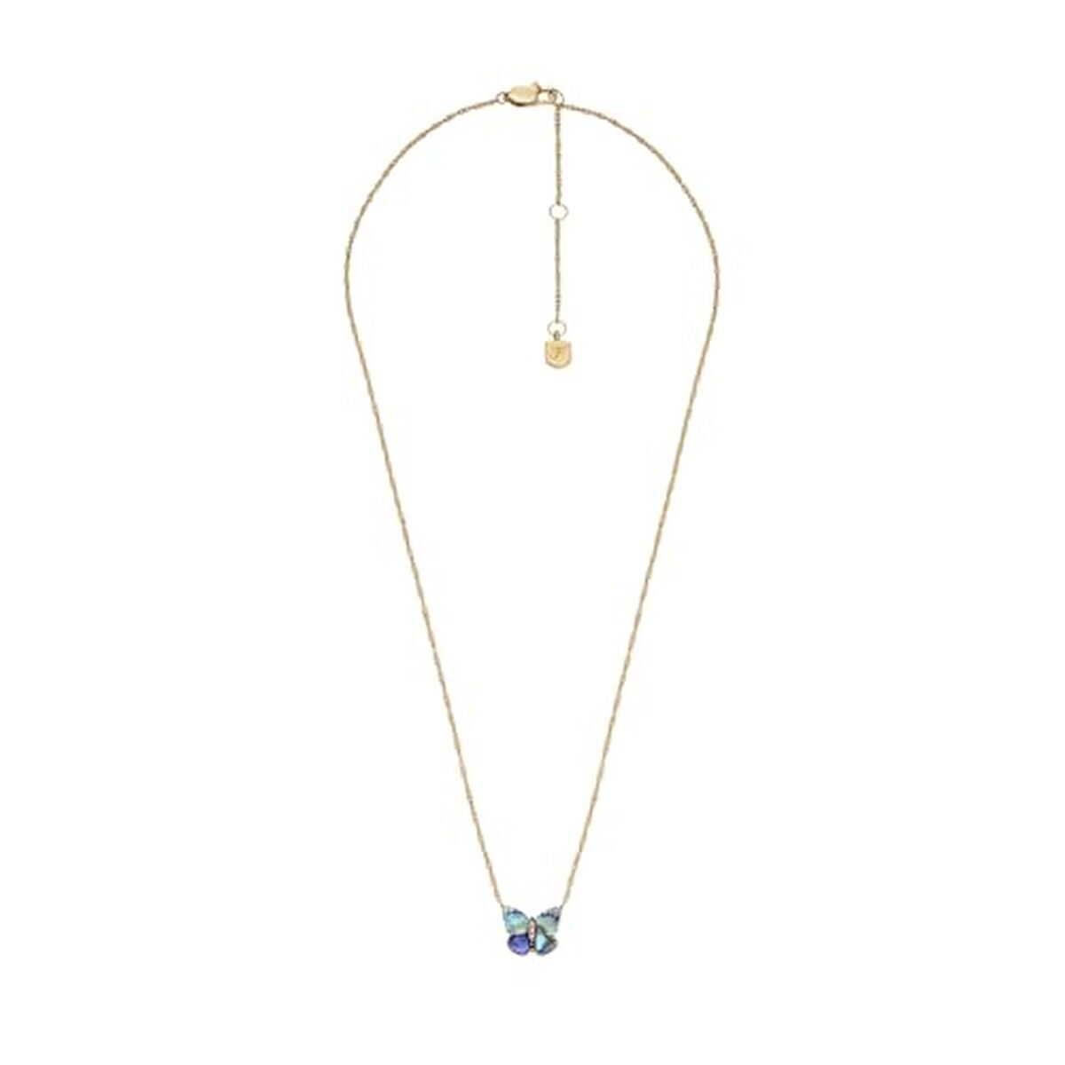 Avis : fossil collier papillon en acier inoxydable