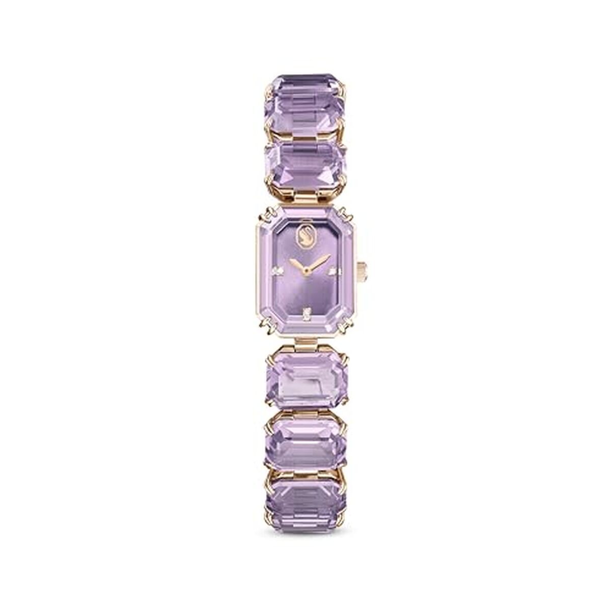 Avis : montre Swarovski octogonale violette finition dorée