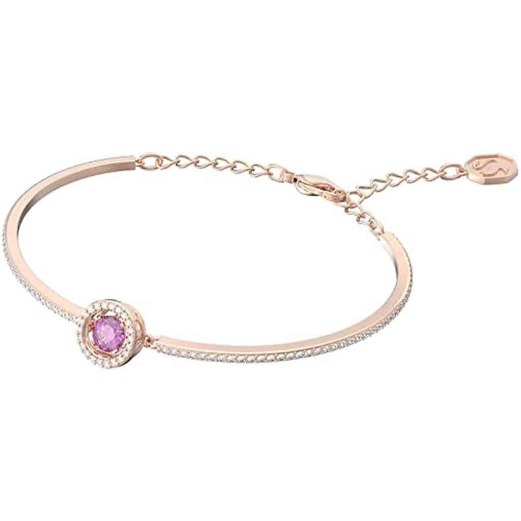 Avis sur le bracelet-jonc sparkling Swarovski, pierre centrale violette