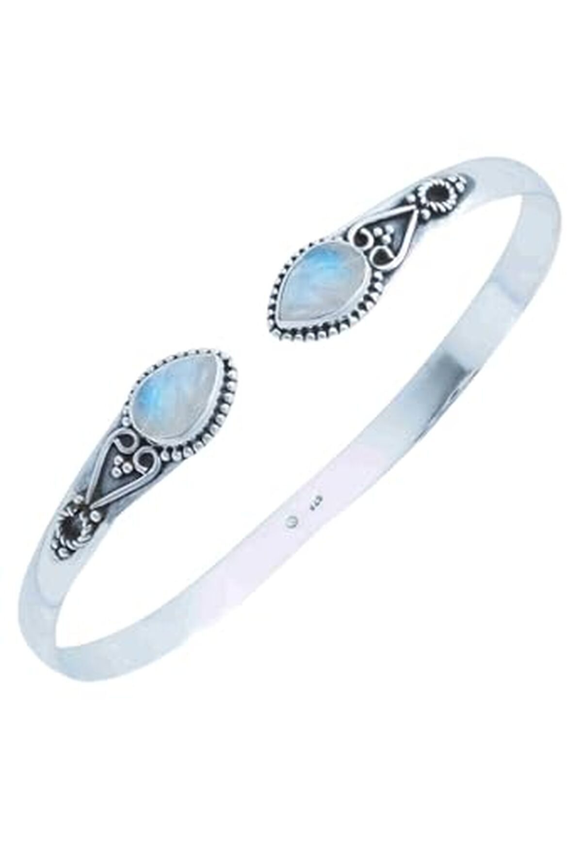 Avis sur le bracelet Mantraroma en argent 925 et pierre de lune blanche pour femme