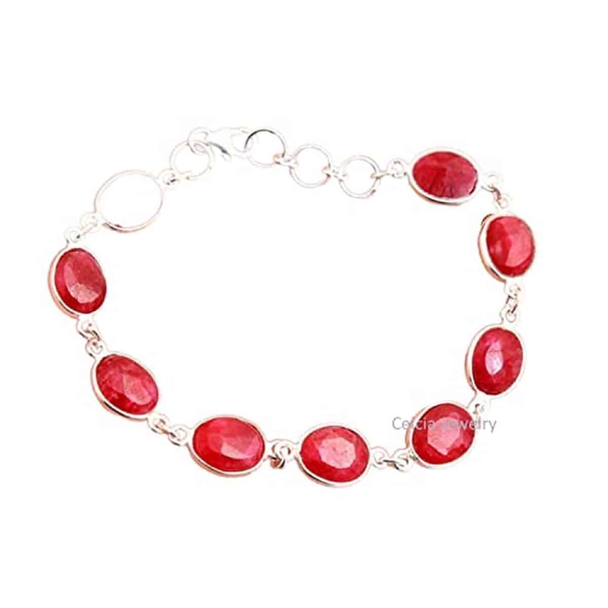 Avis sur le bracelet pierre précieuse Ruby en argent 925