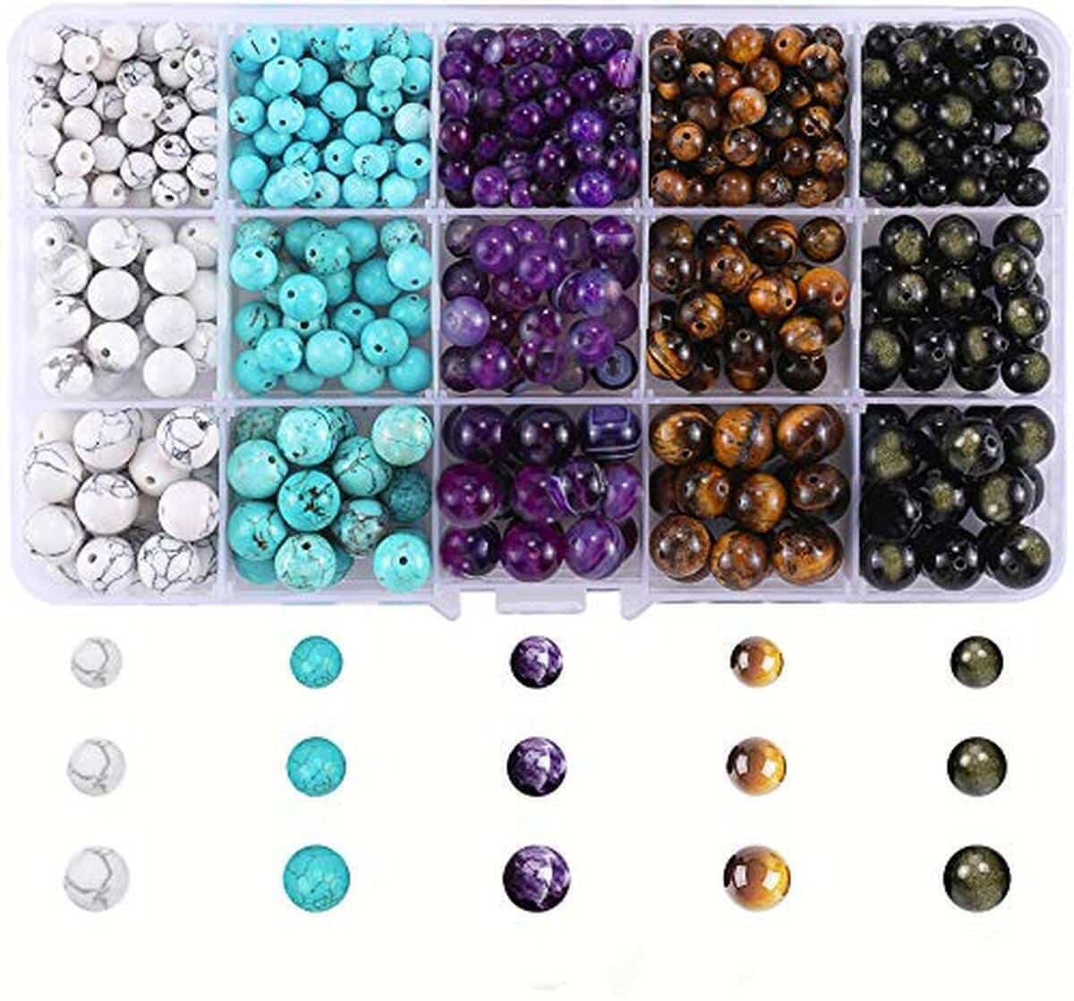 Avis sur le lot de perles en pierre naturelle pour bijoux