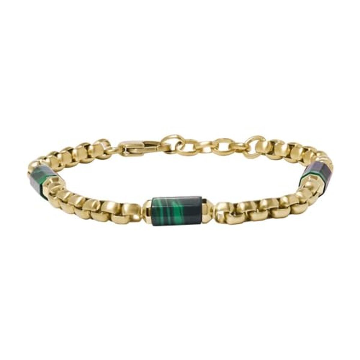 Critique : bracelet homme fossil All Stacked Up, style malachite