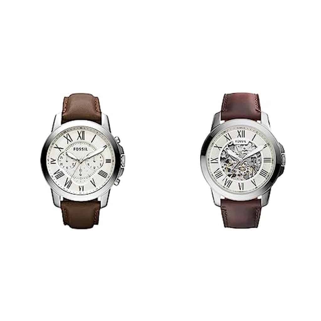 Test : montre Fossil Grant pour homme, chrono quartz ou auto en acier 45 mm